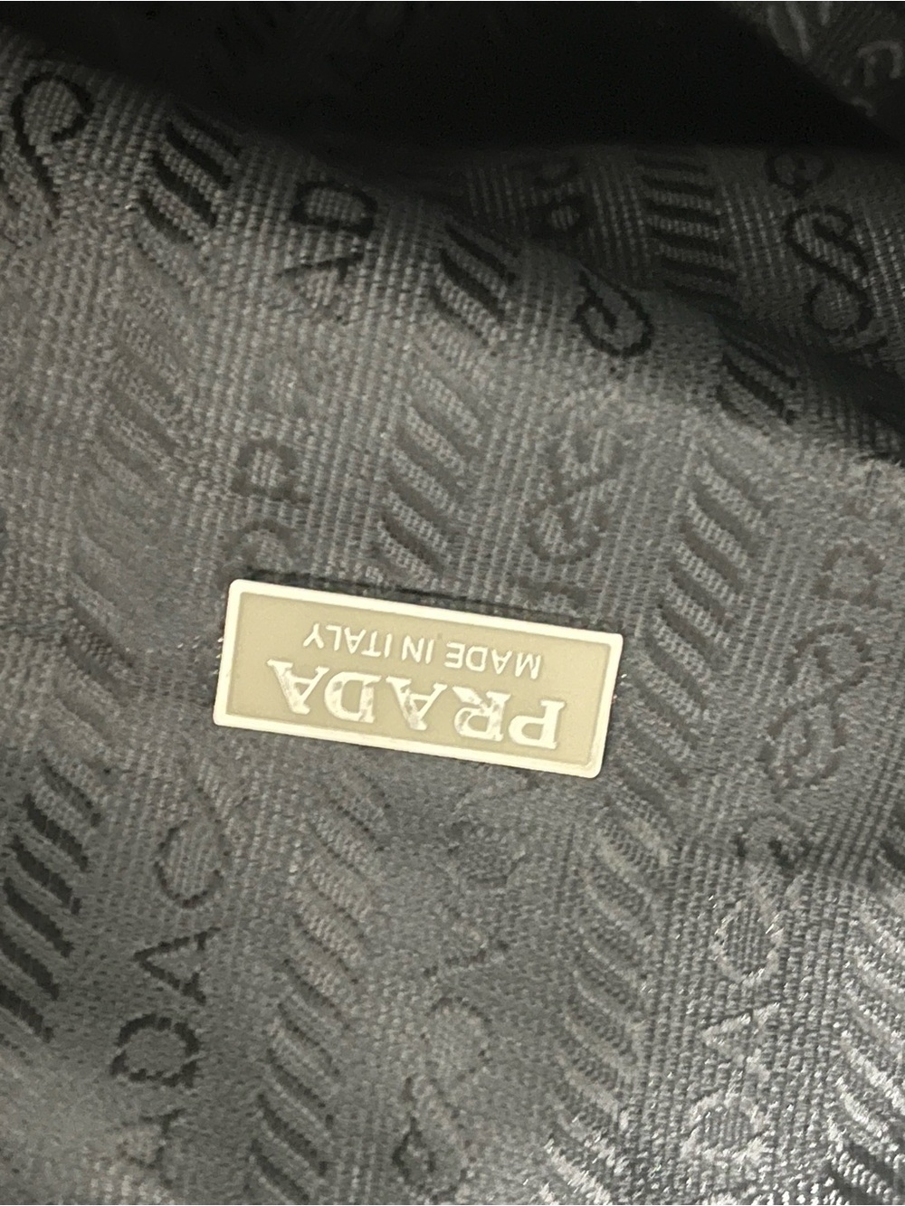 Prada Cream Satin Tote with Triangle Logo Plaque - Picture 4 of 7